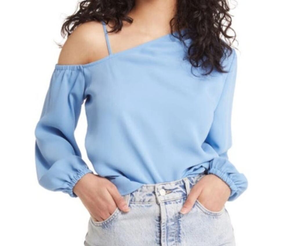 New ~ OPEN EDIT ~  Beautiful Pleated Asymmetric Top Size XS